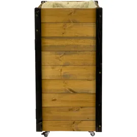 Dobar Hochbeet 60 x 40 x 80 cm Schwarz