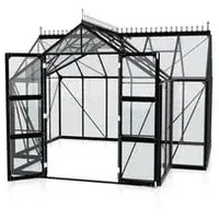 Vitavia Gewächshaus Stellar, ESG, inkl. Fundament, Schwarz