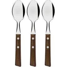Tramontina Tradicional Set mit Naturholz-Griffen, 3er Set, Rostfreier Edelstahl, Tafellöffel
