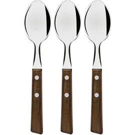 Tramontina Tradicional Set mit Naturholz-Griffen, 3er Set, Rostfreier Edelstahl, Tafellöffel