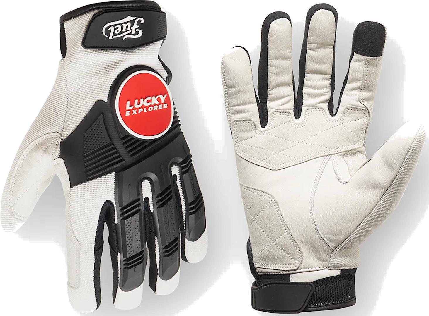 Fuel Astrail Lucky Explorer Motorcross handschoenen, wit-rood, XL