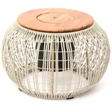 MARELIDA Beistelltisch Ø 58 x 37 cm Beige