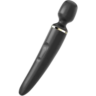 Satisfyer 'Wand-er Woman' Massagestab mit 50 Vibrations-Modi 34 cm | Massage-Stick Stark & Leise | Elektronische Körpermassage für Frauen & Männer | Kleines Ganzkörper Massagegerät | Farbe: schwarz