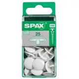 SPAX Abdeckkappen weiß zum stecken (stift) - 25 Stk. Abdeckkappen - Spax