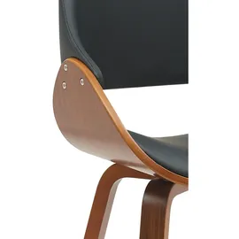 CLP Esszimmerstuhl Vangale Kunstleder walnuss/schwarz 2er Set