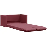 vidaXL Bodensofa mit Schlaffunktion Weinrot 112x174x55 cm Stoff