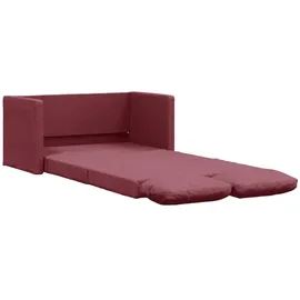 vidaXL Bodensofa mit Schlaffunktion Weinrot 112x174x55 cm Stoff