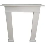 Kaminumrandung weiß "Edel", Dekokamin, Kaminkonsole, Kaminsims