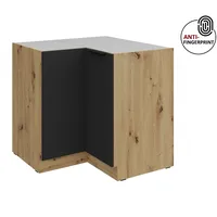 Küchen-Preisbombe Eckunterschrank 90 x 90 cm Schwarz