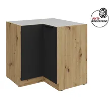 Küchen-Preisbombe Eckunterschrank 90 x 90 cm Schwarz