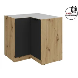Küchen-Preisbombe Eckunterschrank 90 x 90 cm Schwarz