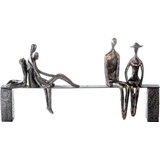 Casablanca by Gilde Dekofigur »Skulptur Leisure«, Dekoobjekt, Höhe 23 cm, mit Spruchanhänger, Wohnzimmer braun