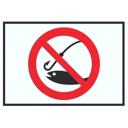 Angeln verboten Symbol Schild A0 (841x1189mm)