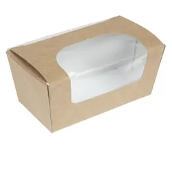 Colpac Kompostierbare Pappboxen mit Sichtfenster für kleine Kuchen