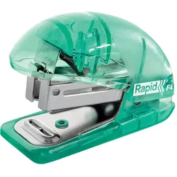 Rapid Miniheftgerät Colour'Ice F4 10 Blatt Blister transparent grün