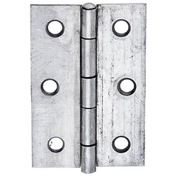 Alberts Scharnier mit vernietetem Edelstahlstift, Edelstahl, 20 Stück, 63 x 43 x 1,25 mm