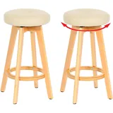 MCW Barhocker Boras 2er-Set drehbar  Creme