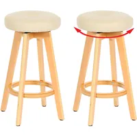 MCW Barhocker Boras Kunstleder Cremeweiß 2er-Set