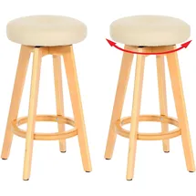 MCW Barhocker Boras 2er-Set drehbar  Creme