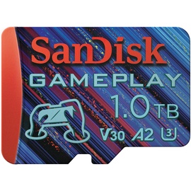 SanDisk GamePlay-microSD-Karte für Mobile Gaming/Handheld-Konsolen 1 TB (für Spiele mit anspruchsvoller AAA-/3D-/VR-Grafik, 4K-UHD-Videos, Lesegeschwindigkeiten bis zu 190 MB/s, A2, V30, U3)