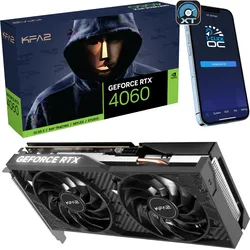 KFA2 GeForce RTX 4060 2X 1-Click OC 8GB Grafikkarte - 8GB GDDR6, 1x HDMI, 3x DP
