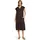 Cartoon Druckkleid Midi Dunkelbraun 40