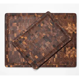 Teakhaus Hackblock Holz 1-tlg. 42 x 30,5 x 3,8 cm Braun