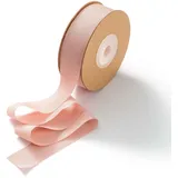 CHUQING Schleifenband Rosa Pink Geschenkband Breit Seidenband Hochzeit Chiffonband Bänder 2,5 cm x 23 m