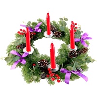 adventskranz künstlich - weihnachtskranz Tisch - kerzenkranz Weihnachten - adventskranz für teelichter, Festliche künstliche Kerzenringe, Kränze, exquisiter Ringkerzenhalter für den Kamin