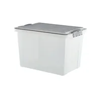 Rotho Compact Aufbewahrungsbox 39,5 x 27,5 x 27 cm 1-tlg. grau/transparent
