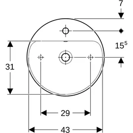 Geberit VariForm Aufsatzwaschtisch Ø 45 cm (500.769.00.2)