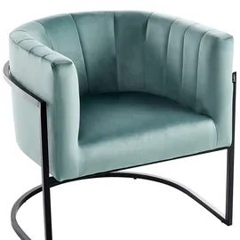 Beliani Sessel LARVIK II Samtstoff 72 x 71 x 70 cm Mintgrün