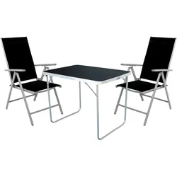 3-tlg Camping Set Gartenmöbel Campingtisch + 2 Campingstuhl Klappstuhl