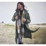 LAURA SCOTT Modeschal LAURA SCOTT, Damen, braun (camel, braun), Web, Obermaterial: 100% Polyester, gemustert, kariert, Modetücher, im trendigen Karo-Design in Maxi-Länge - in neuer Farbkombination