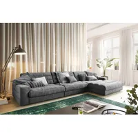 KAWOLA Ecksofa XL Lana Cord Recamiere rechts grau