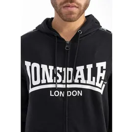 Lonsdale Bigton Reißverschlusspullover Herren Schwarz/Weiß XL