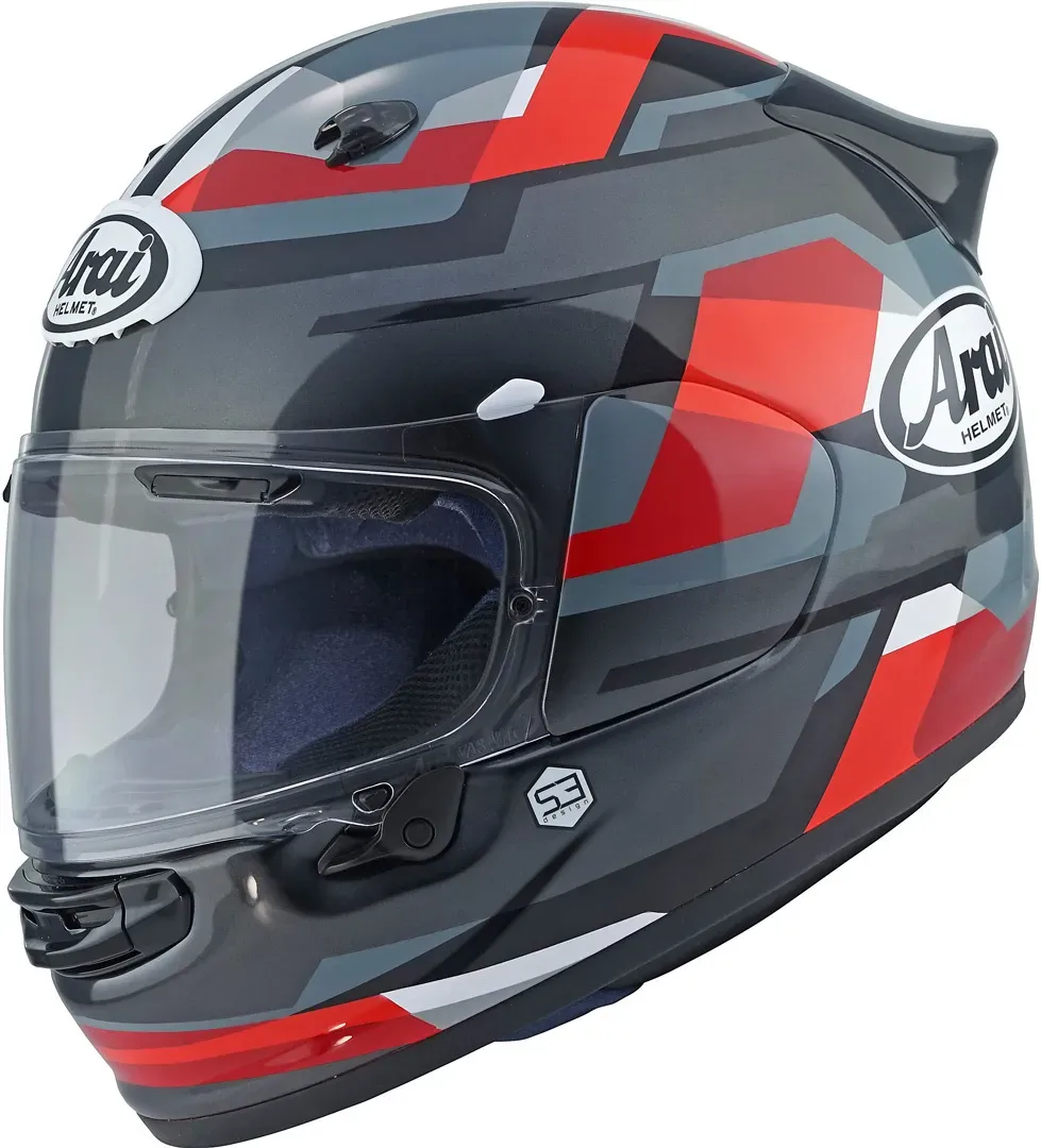 Arai Quantic Abstract Helm, zwart-rood, XL Voorman