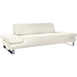 W.Schillig Couch Leder 3-Sitzer Weiß