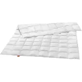 sleepling Premium Luxus Daunendecke aus 100% neuen silberweißen Gänsedaunen extra leicht (280 gr. Füllgewicht), 155 x 220 cm, weiß