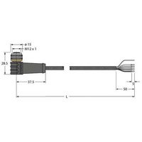 Turck 6631079 Sensor-/Aktor-Anschlussleitung 5m Polzahl: 5 1St.