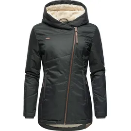 Ragwear Damen warme wasserdichte Winterjacke mit Ziernähten und kuscheliger Kapuze Gordon Intl Dark Olive22 Gr. XL - XL
