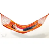 Bahia Stabhängematte India orange gelb Bahia Fair Trade Baumwolle