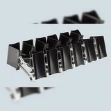 Alco Foldbackklammern schwarz aus Metall, 12 Stück