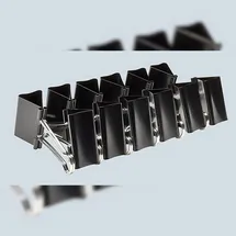 Alco Foldbackklammern schwarz aus Metall, 12 Stück