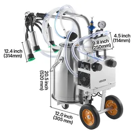 Vevor Elektrische Melkmaschine 25 L Edelstahl 304