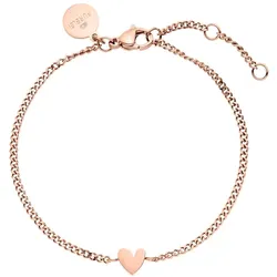 Purelei Armband Tiny Heart mit Herz-Anhänger Roségold Damen 