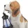 GLOBO Laterne Kunststoff mehrfarbig 2er Set LED Solar Skulptulampe Aussen Leuchte Hund