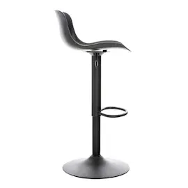 CLP 4er Set Barhocker Almada Mit Kunststoffsitz I Höhenverstellbarer Tresenstuhl Mit Lehne I Thekenhocker Mit Trompetenfuß