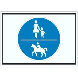 HB-Druck Aufkleber Geh- und Reitweg Symbol A0 (841x1189mm)