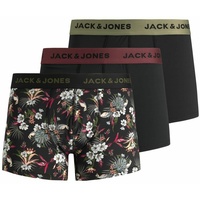 JACK & JONES Herren Jacflower Micro Fibre Pack of 3 Boxershorts, Schwarz, S EU